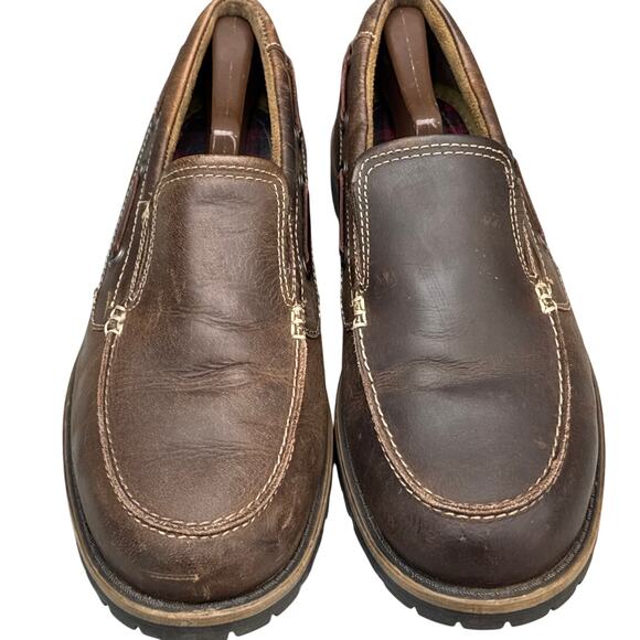 G.H. Bass & Co. David Brown Leather Lug Sole Slip On Loafer Men 10 - Picture 2 of 8
